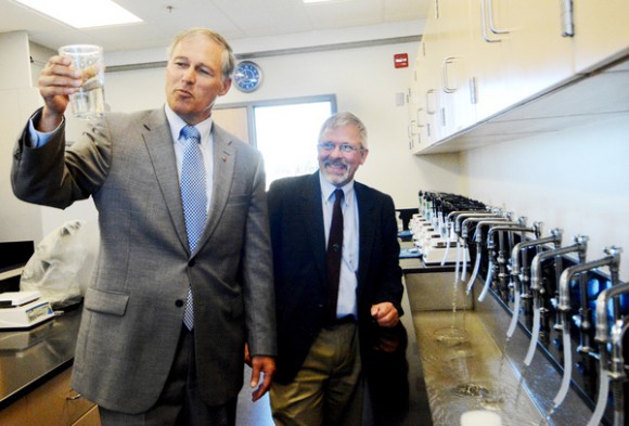 ANACORTES WATER TREATMENT PLANT GOVERNOR INSLEE VISIT IMCO CONSTRUCTION ANACORTES WATER TREATMENT PLANT GOVERNOR INSLEE VISIT IMCO CONSTRUCTION