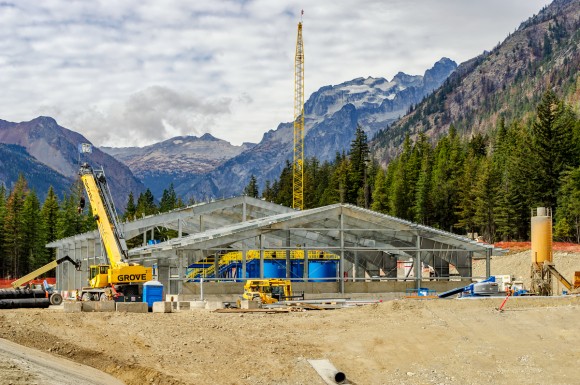 Holden Mine Water Treatment Plant Construction and framing of the Holden Water Treatment Plant