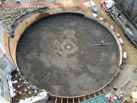 Riverside Park WTP Rebar mat Silo C digester