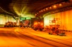 I-90 tunnel with work trucks