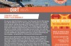 The DIRT newsletter with round orange IMCO logo and gray I-beam, construction worker and excavator with lake in background