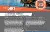 Front cover of the DIRT Newsletter featuring Harris Avenue Shipyard crane work on the docks in Bellingham Bay