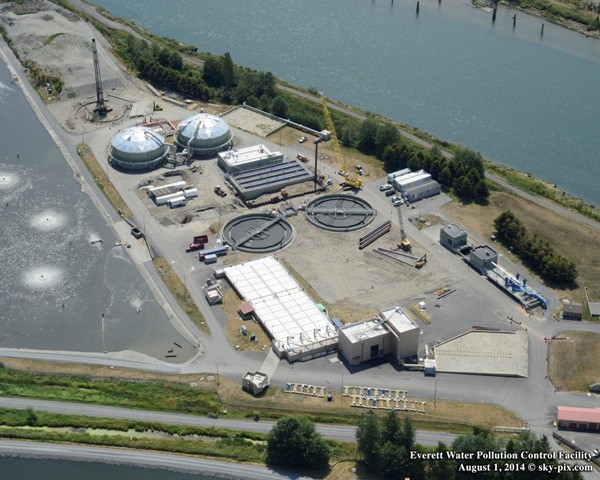 EVERETT WATER POLLUTION CONTROL FACILITY AERIAL IMCO CONSTRUCTION 4