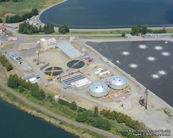 EVERETT WATER POLLUTION CONTROL FACILITY AERIAL IMCO CONSTRUCTION 3