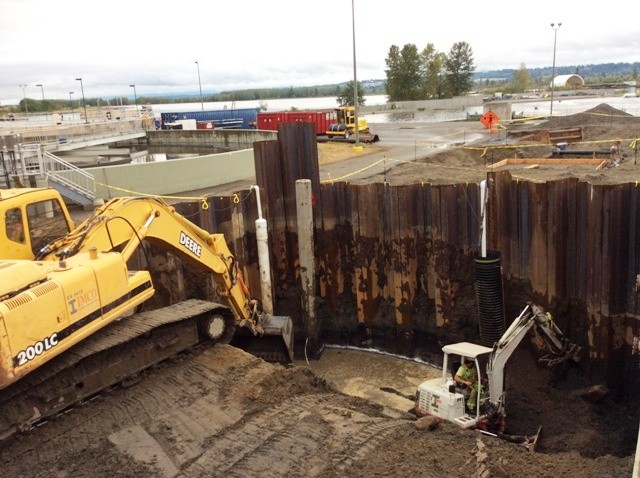 EVERETT WATER POLLUTION CONTROL FACILITY IMCO CONSTRUCTION EXCAVATIONS AT SOLIDS CONTACT BASIN