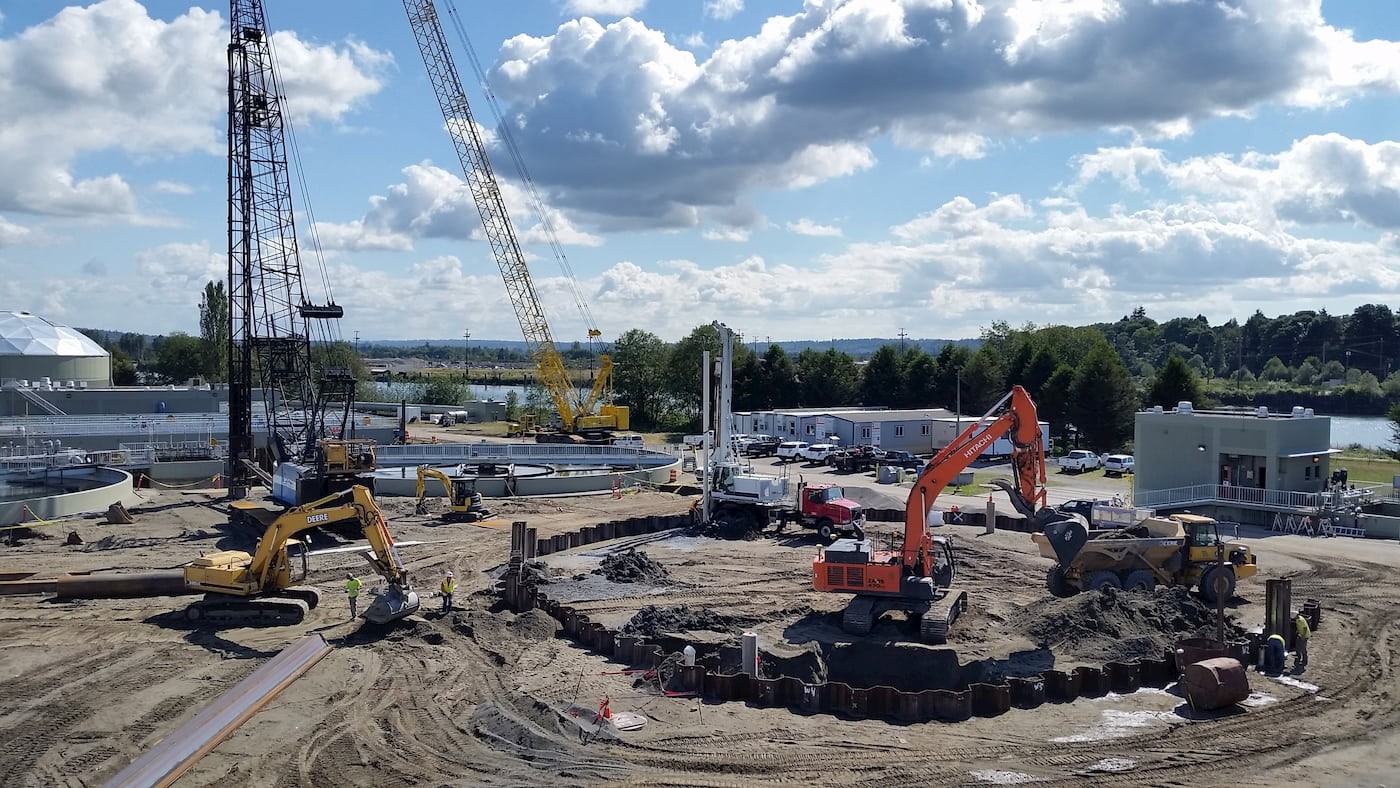 Everett Water Pollution Control Facility Excavation of Clarifier2