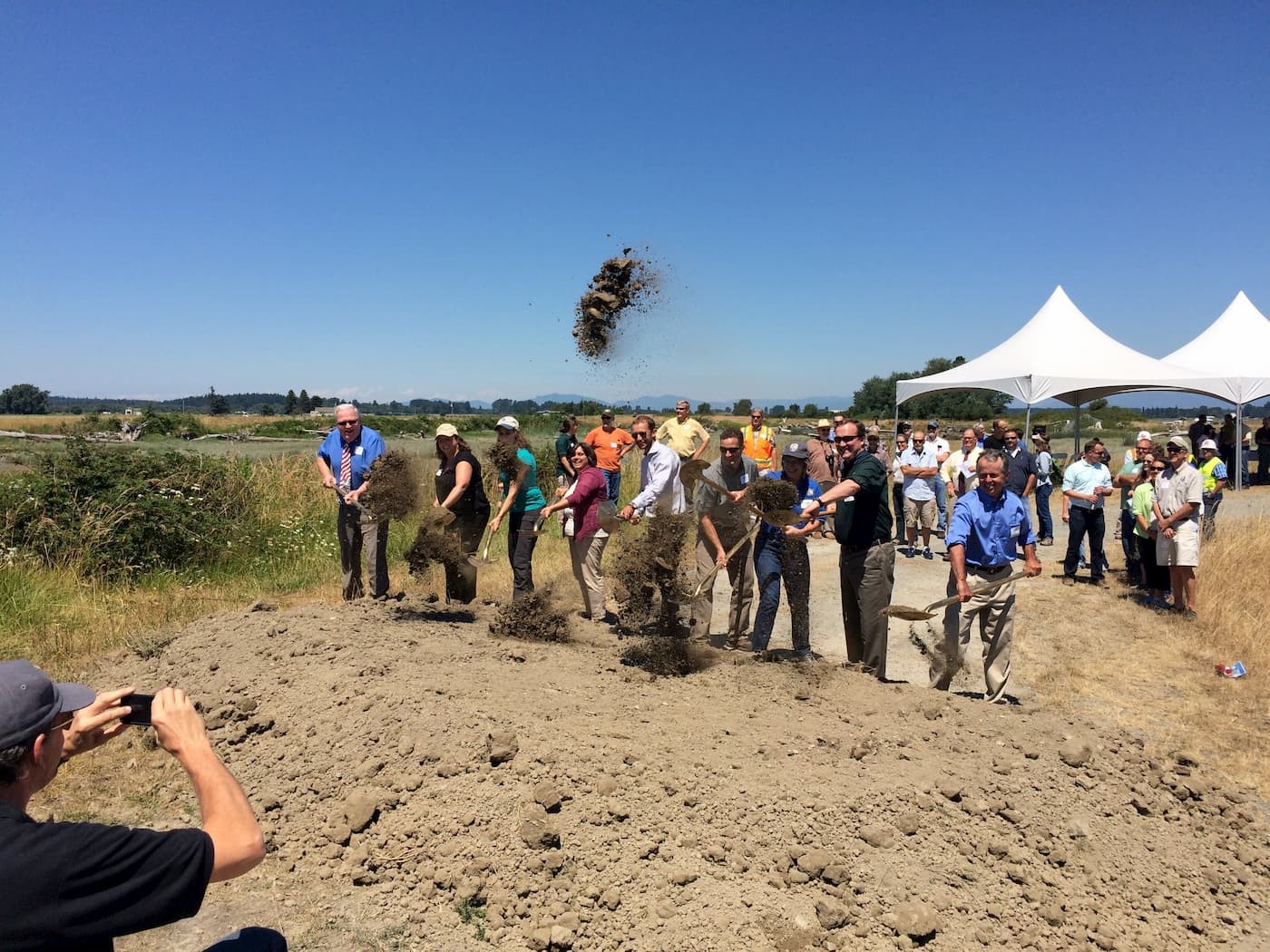 Fir Island Ecosystem Restoration Groundbreaking Event