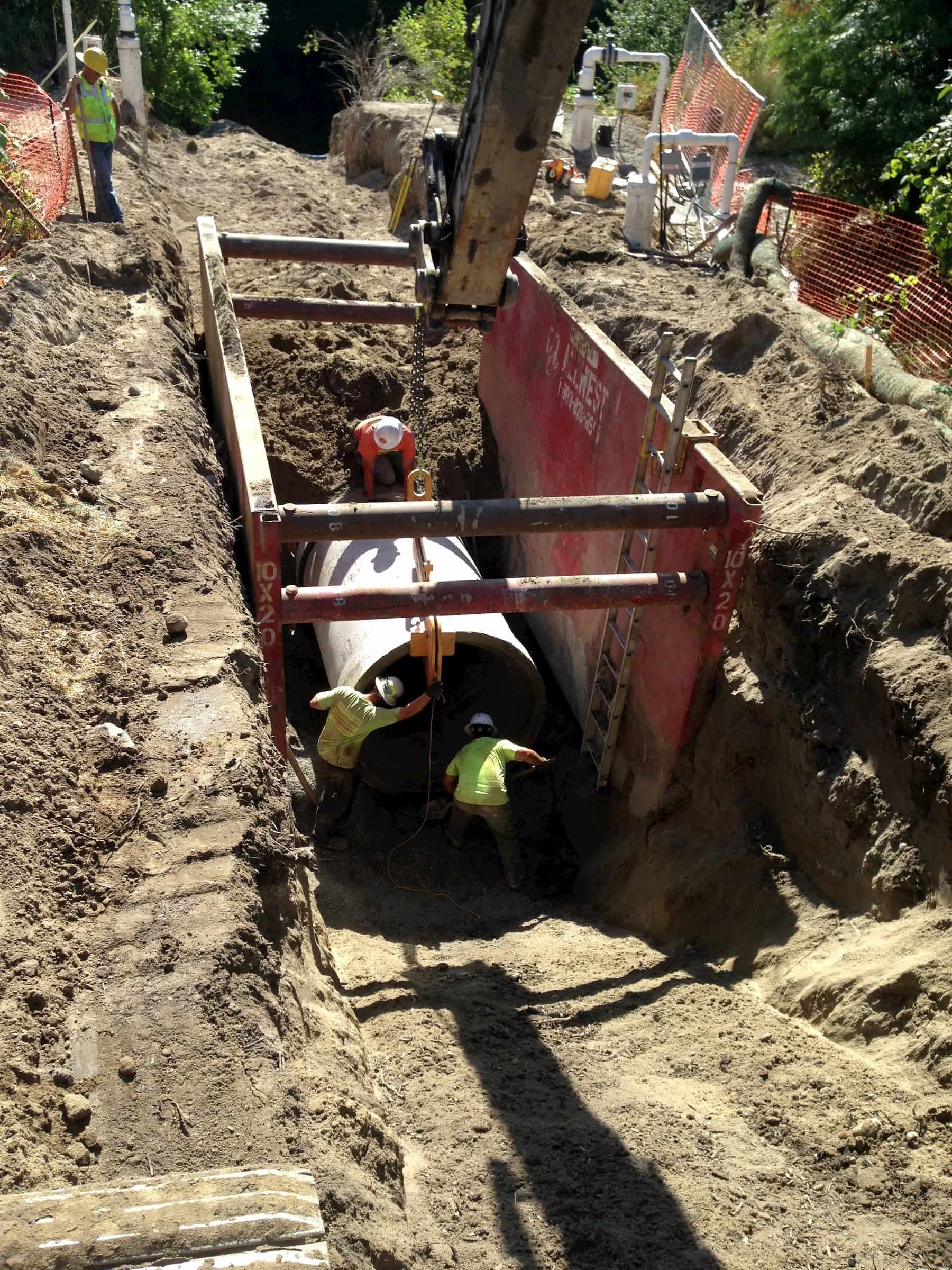 Redmond Downtown Stormwater Treatment Facility IMCO Construction Concrete Outfall Sammamish