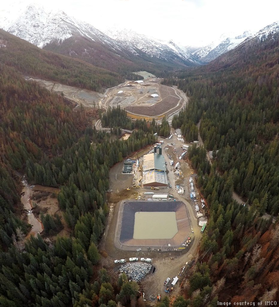 Holden Mine water treatment construction site.