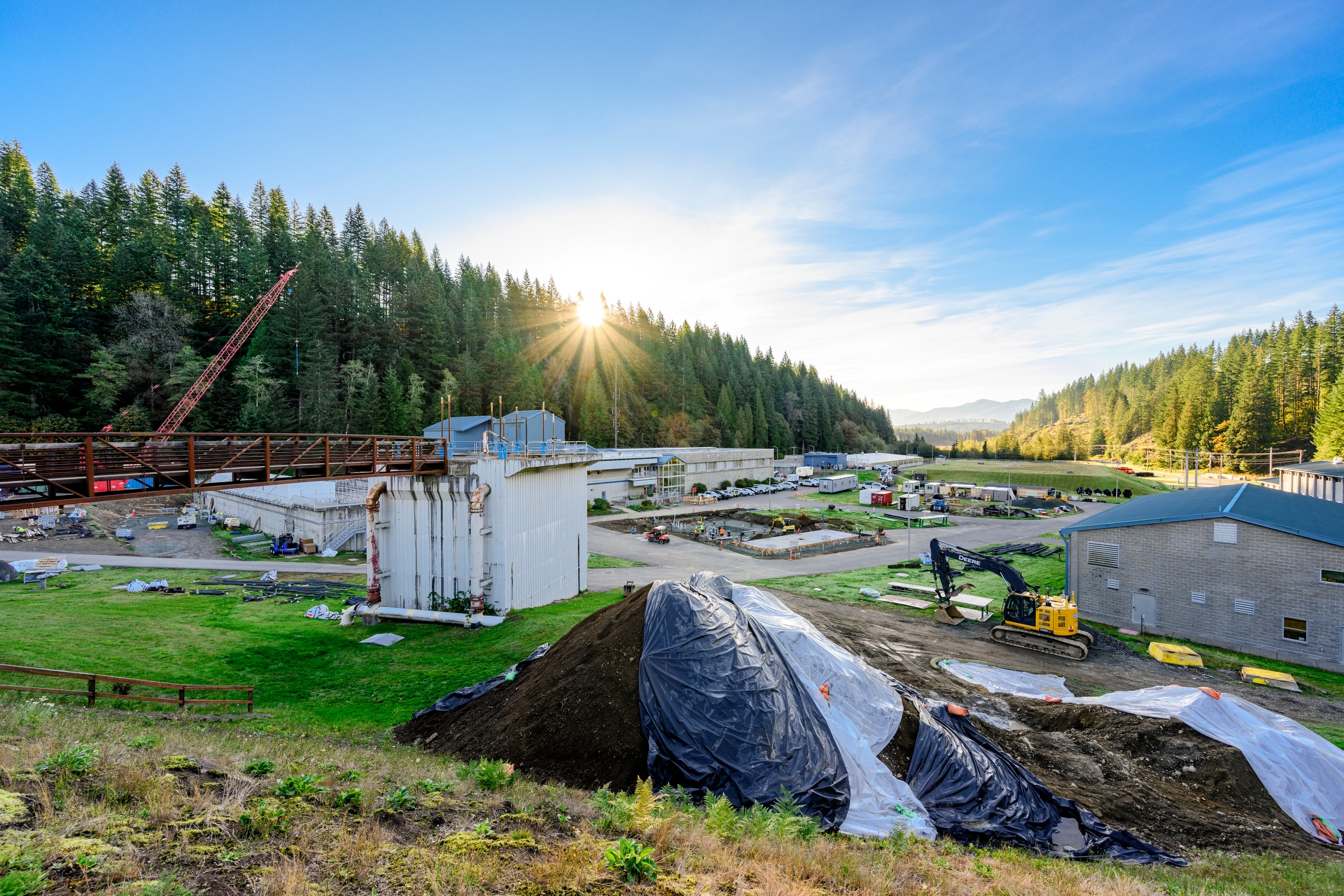 IMCO Construction working at Everett water filter plant