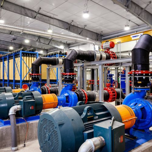 Lewiston water treatment plant facility process equipment